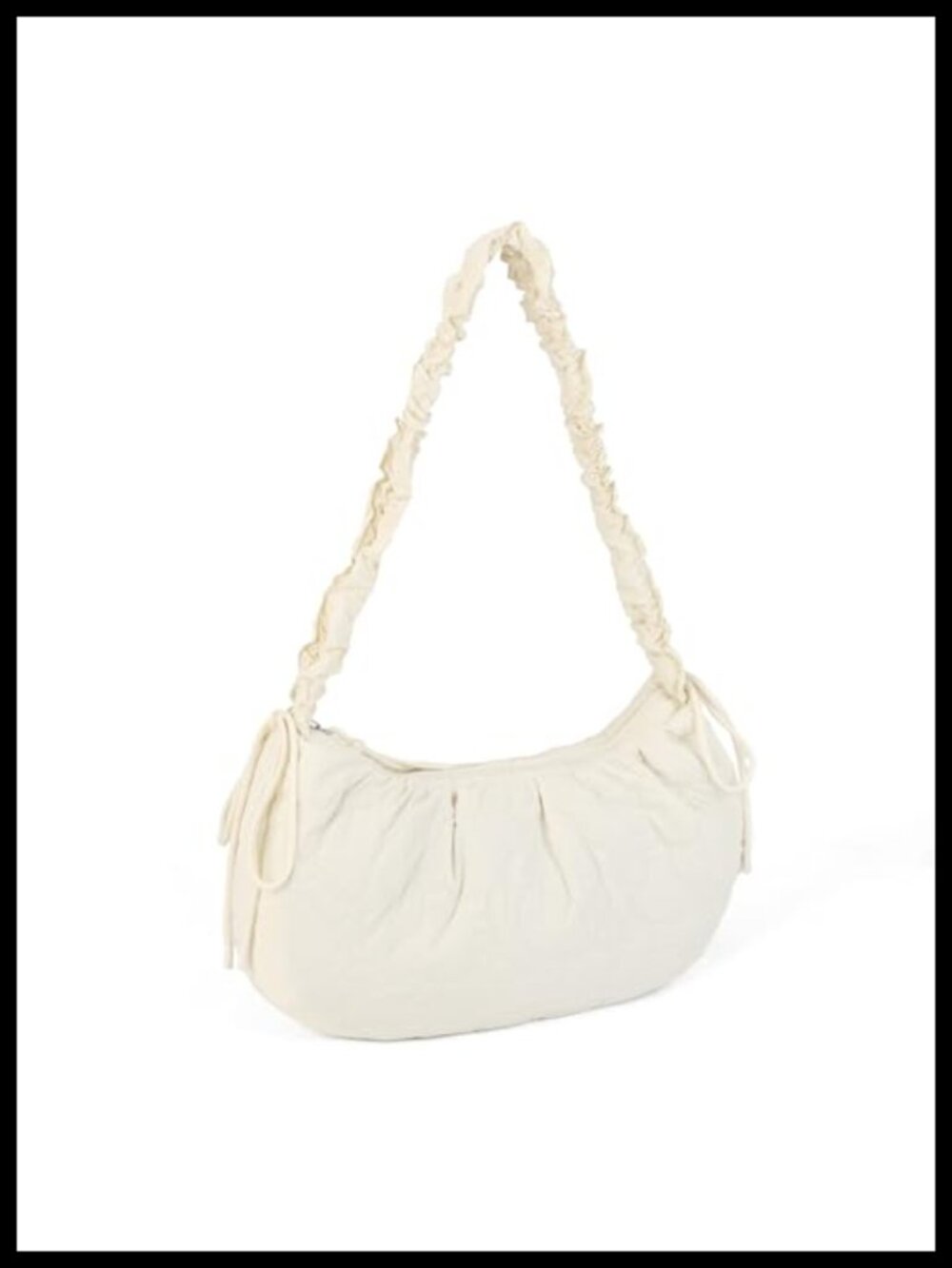 Puffer Crescent Bag Crossbody Quilted Shoulder Purse Women Nylon Hobo